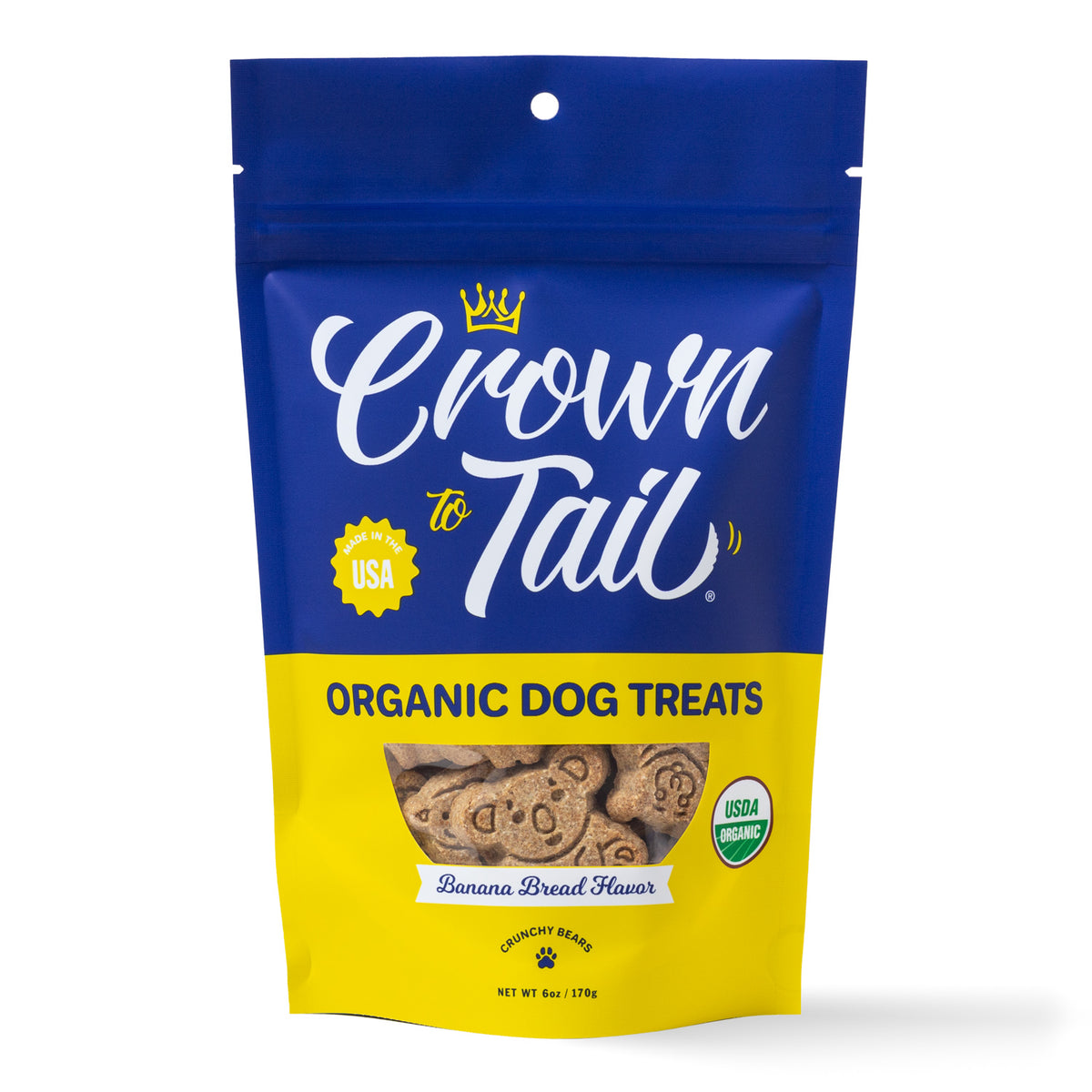 CROWN TO TAIL ORGANIC BANANA BREAD CRUNCHY DOG TREATS