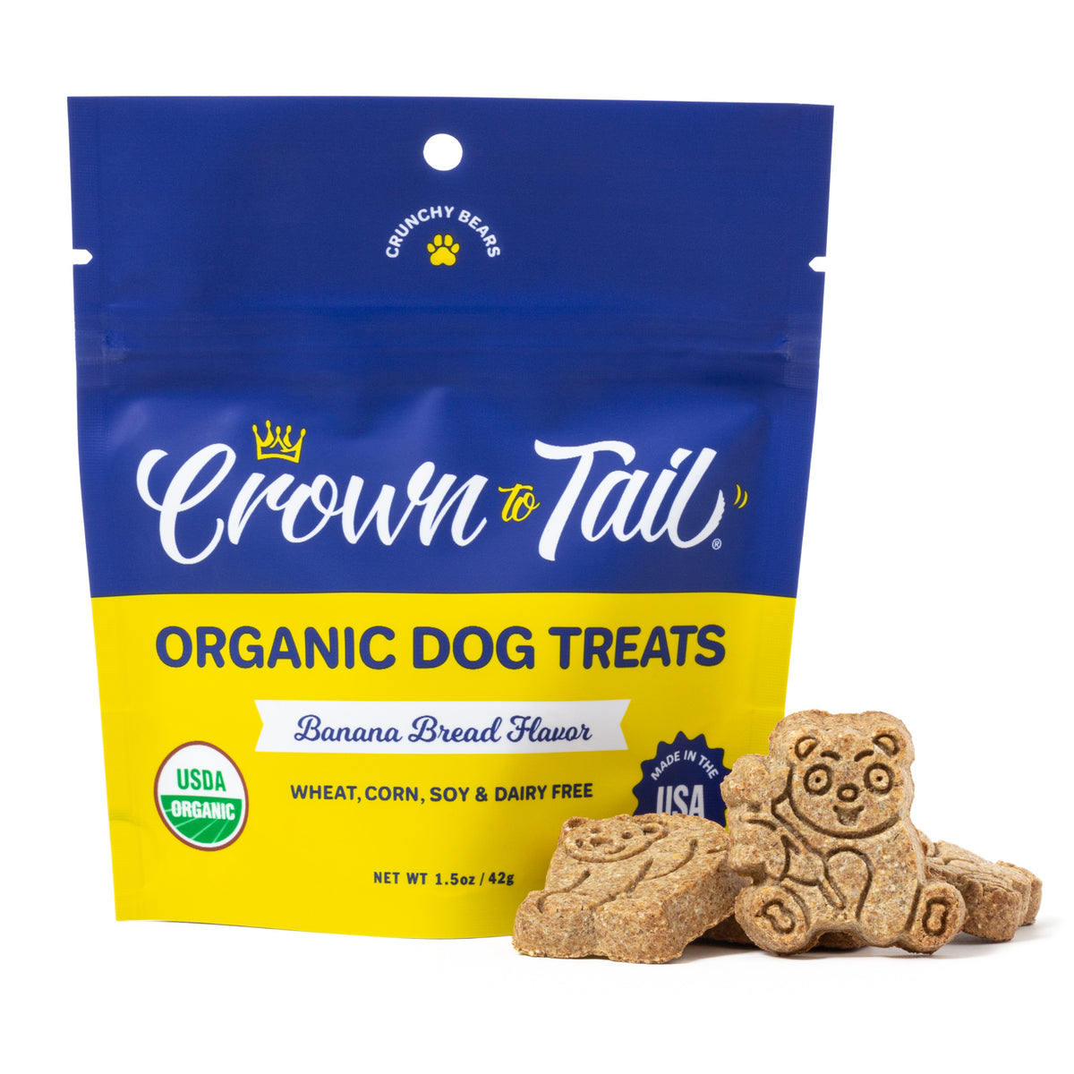 CROWN TO TAIL ORGANIC BANANA BREAD CRUNCHY DOG TREATS