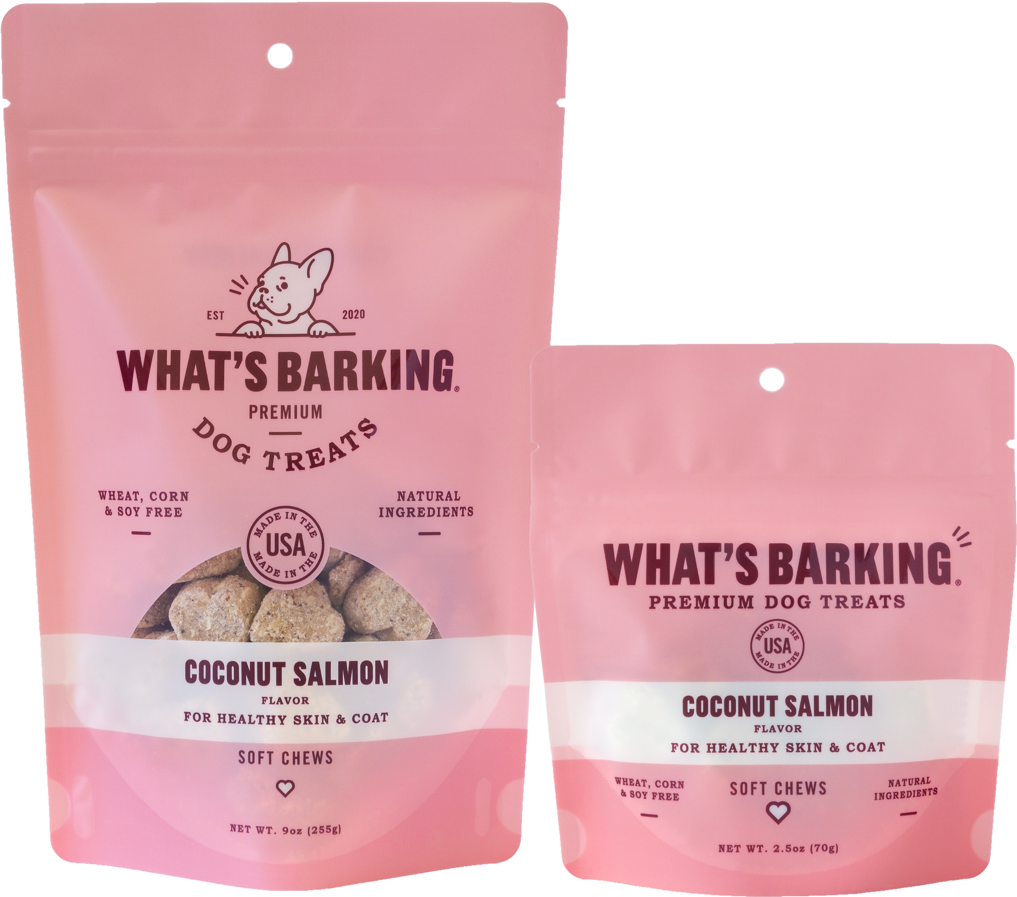What's Barking Coconut Salmon Soft Chew Dog Treats