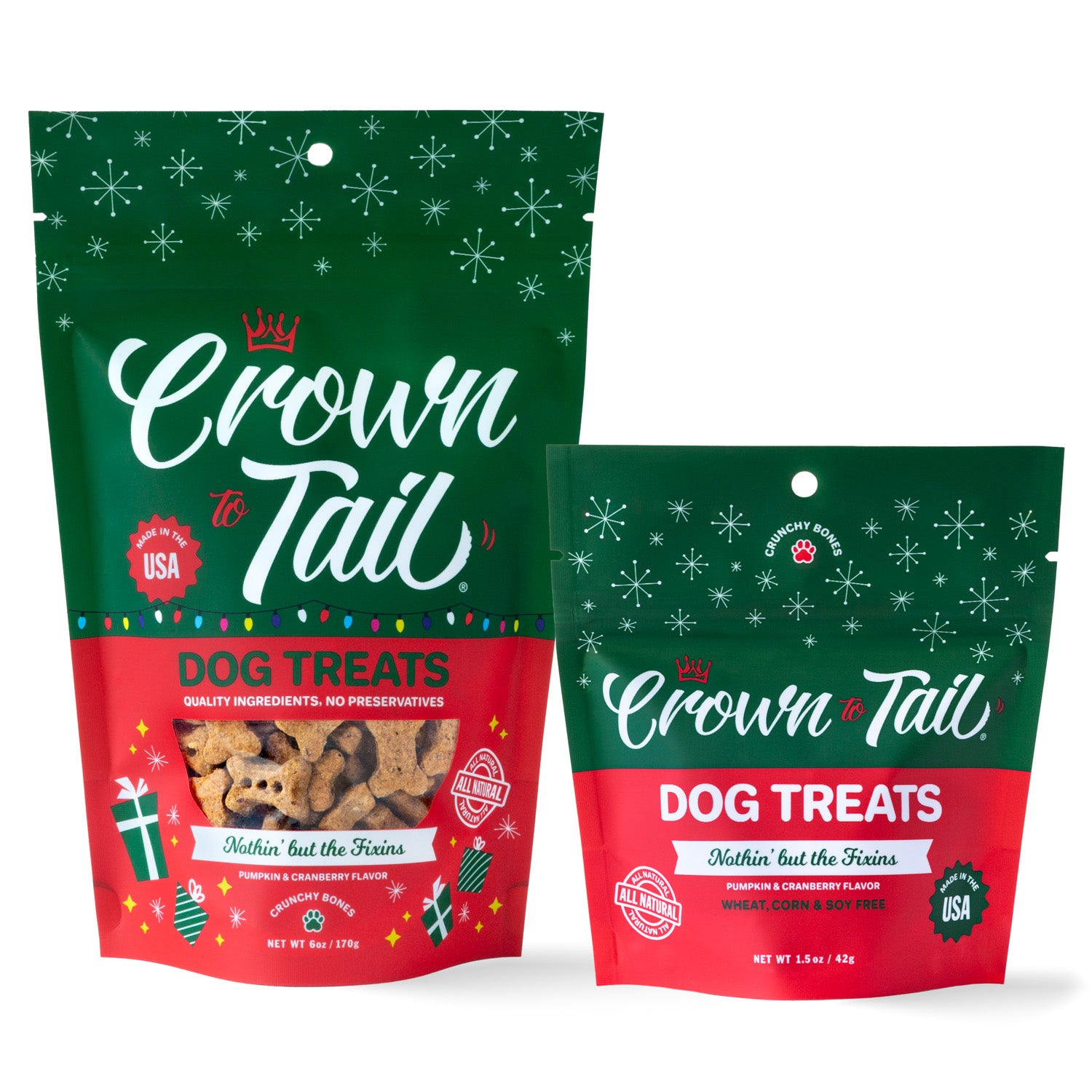 CROWN TO TAIL NOTHIN' BUT THE FIXINS CRUNCHY DOG TREATS
