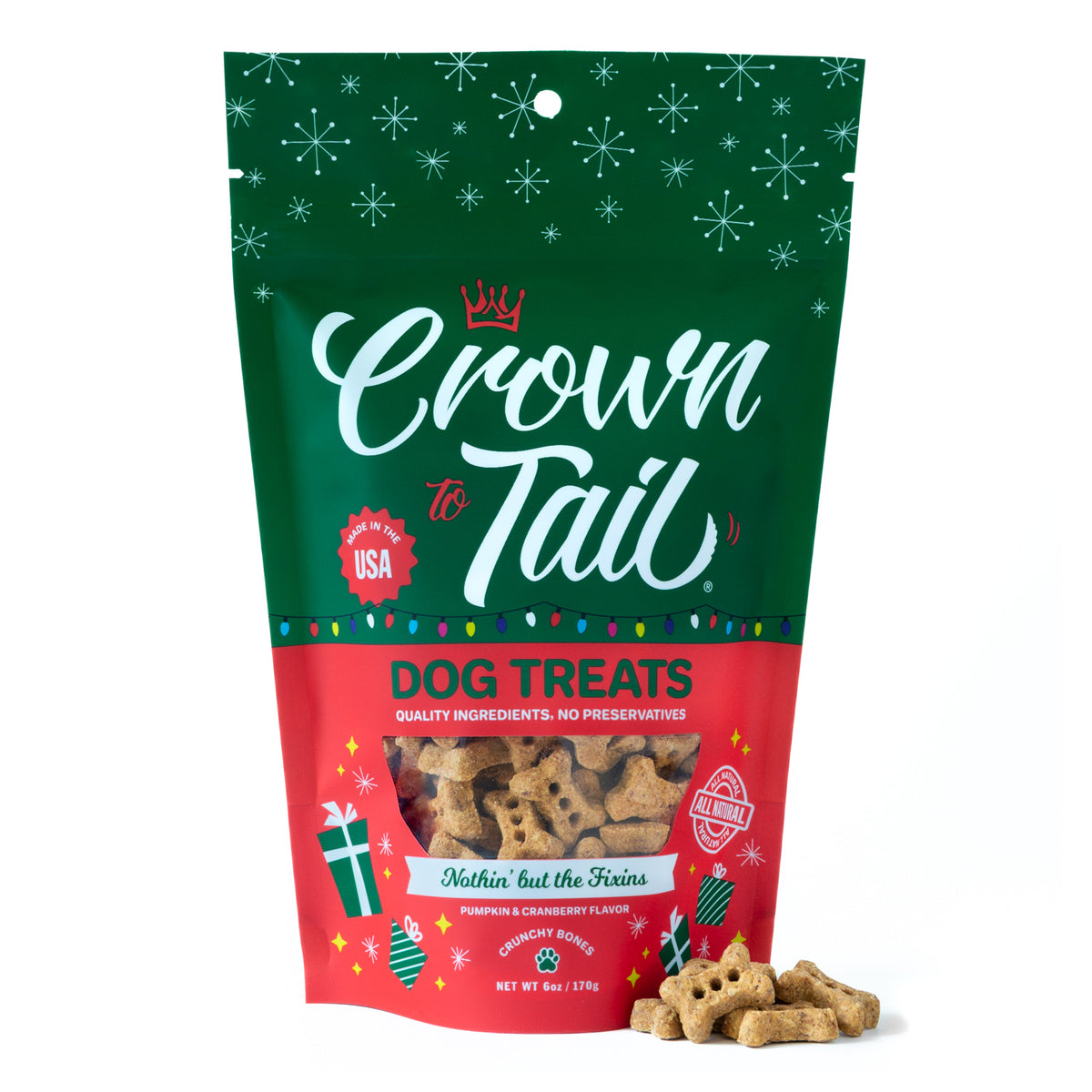 CROWN TO TAIL NOTHIN&#39; BUT THE FIXINS CRUNCHY DOG TREATS