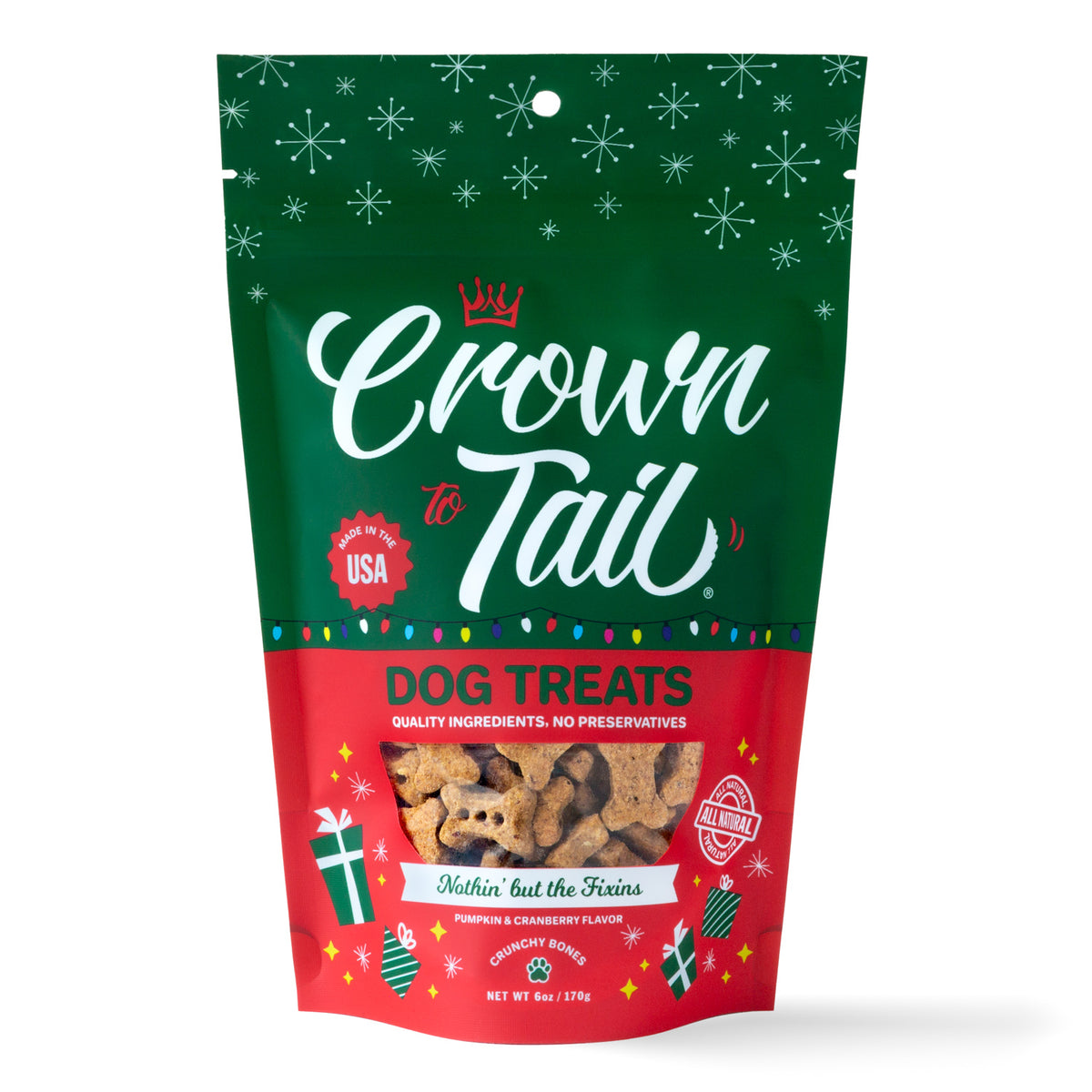 CROWN TO TAIL NOTHIN&#39; BUT THE FIXINS CRUNCHY DOG TREATS