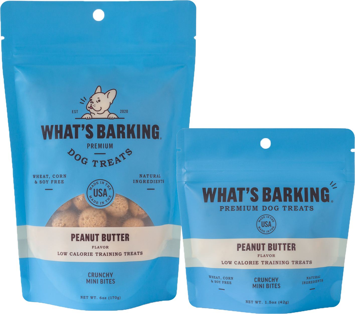 What's Barking Peanut Butter Crunchy Mini Bites Dog Treats