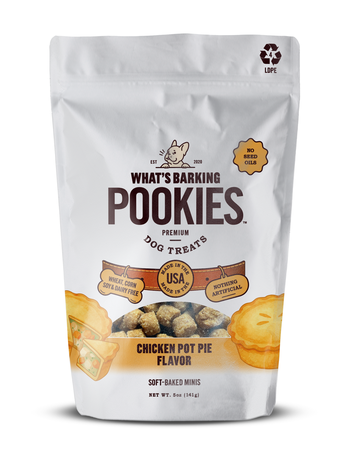 What's Barking Pookies Chicken Pot Pie Dog Treats