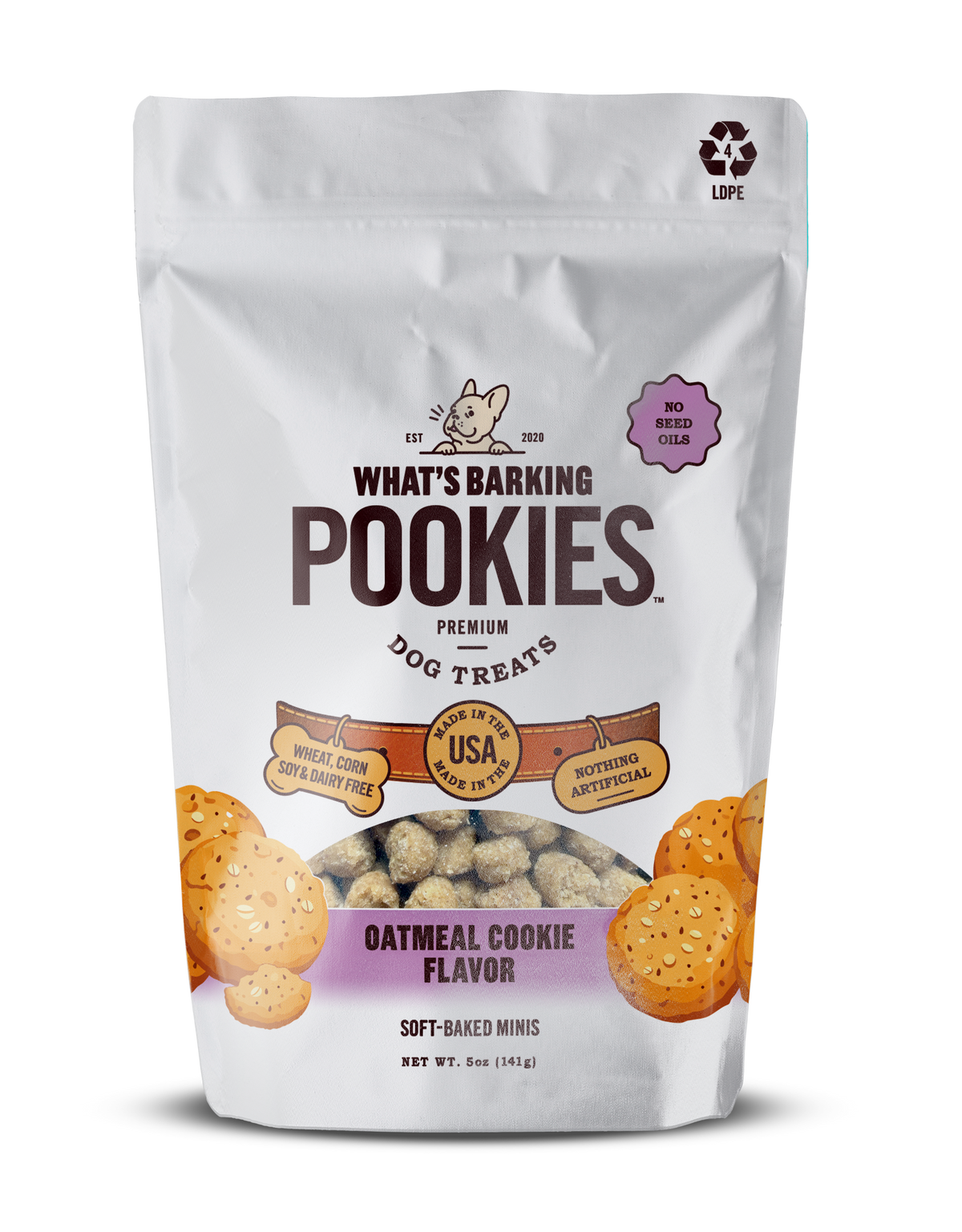 What's Barking Pookies Oatmeal Cookie Dog Treats