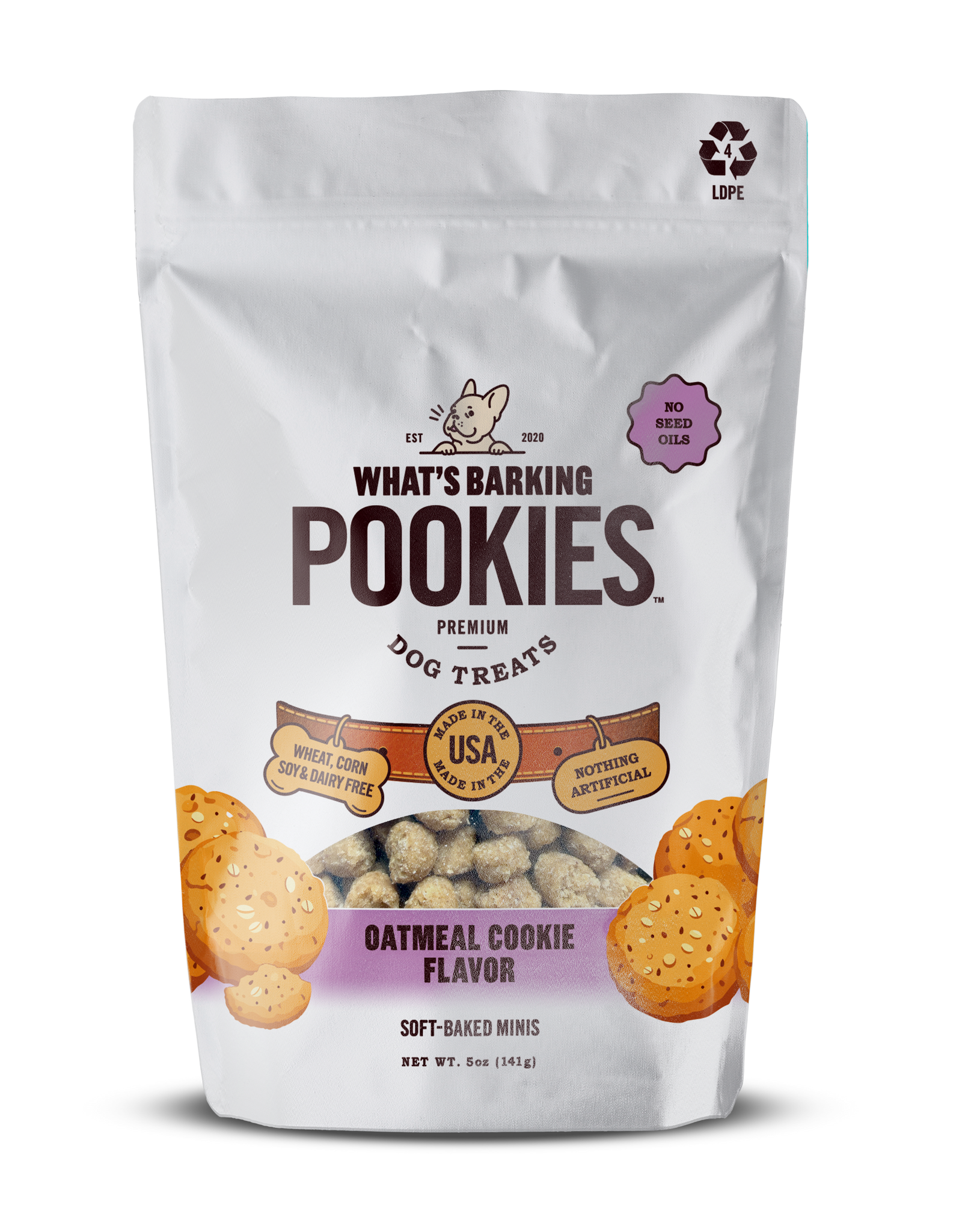 What's Barking Pookies Oatmeal Cookie Dog Treats