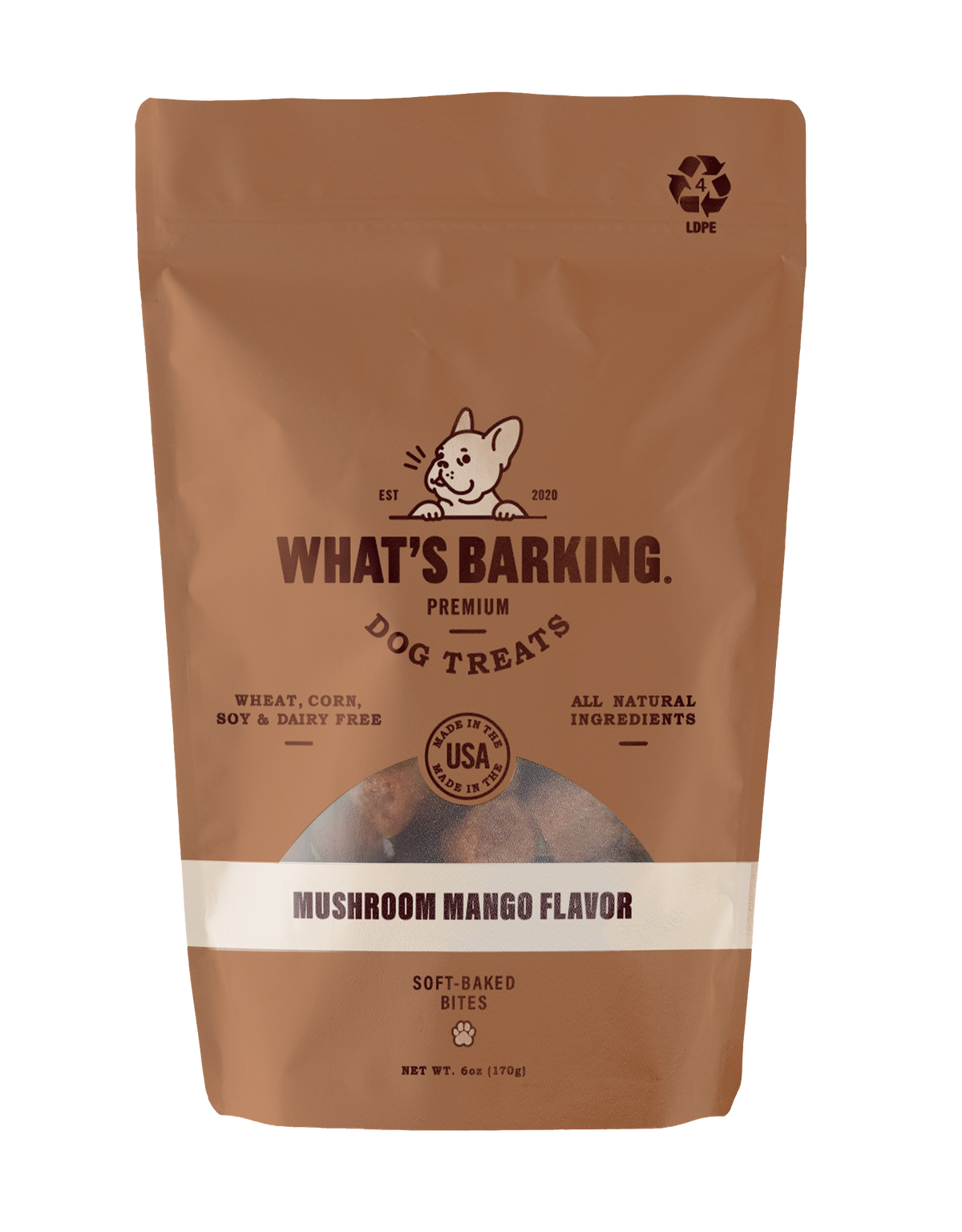 What's Barking Mushroom Mango Dog Treats