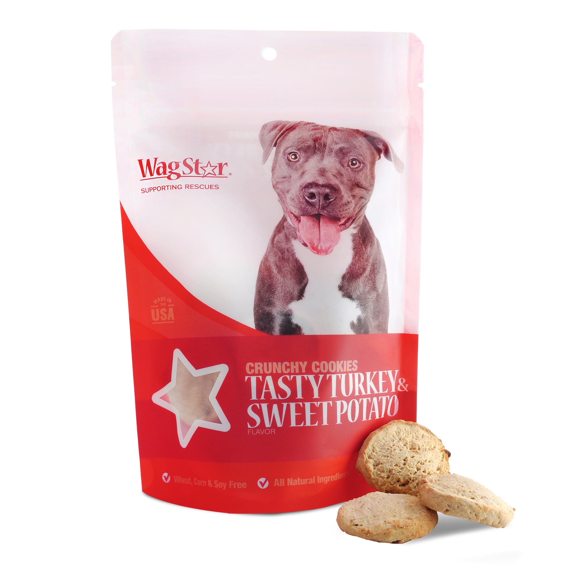 WagStar Tasty Turkey & Sweet Potato Crunchy Cookie Dog Treats