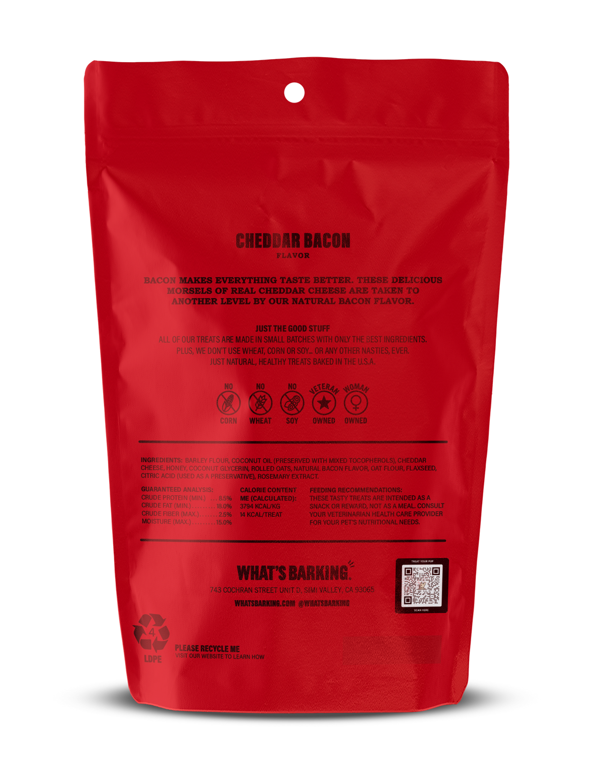 What&#39;s Barking Cheddar Bacon Dog Treats