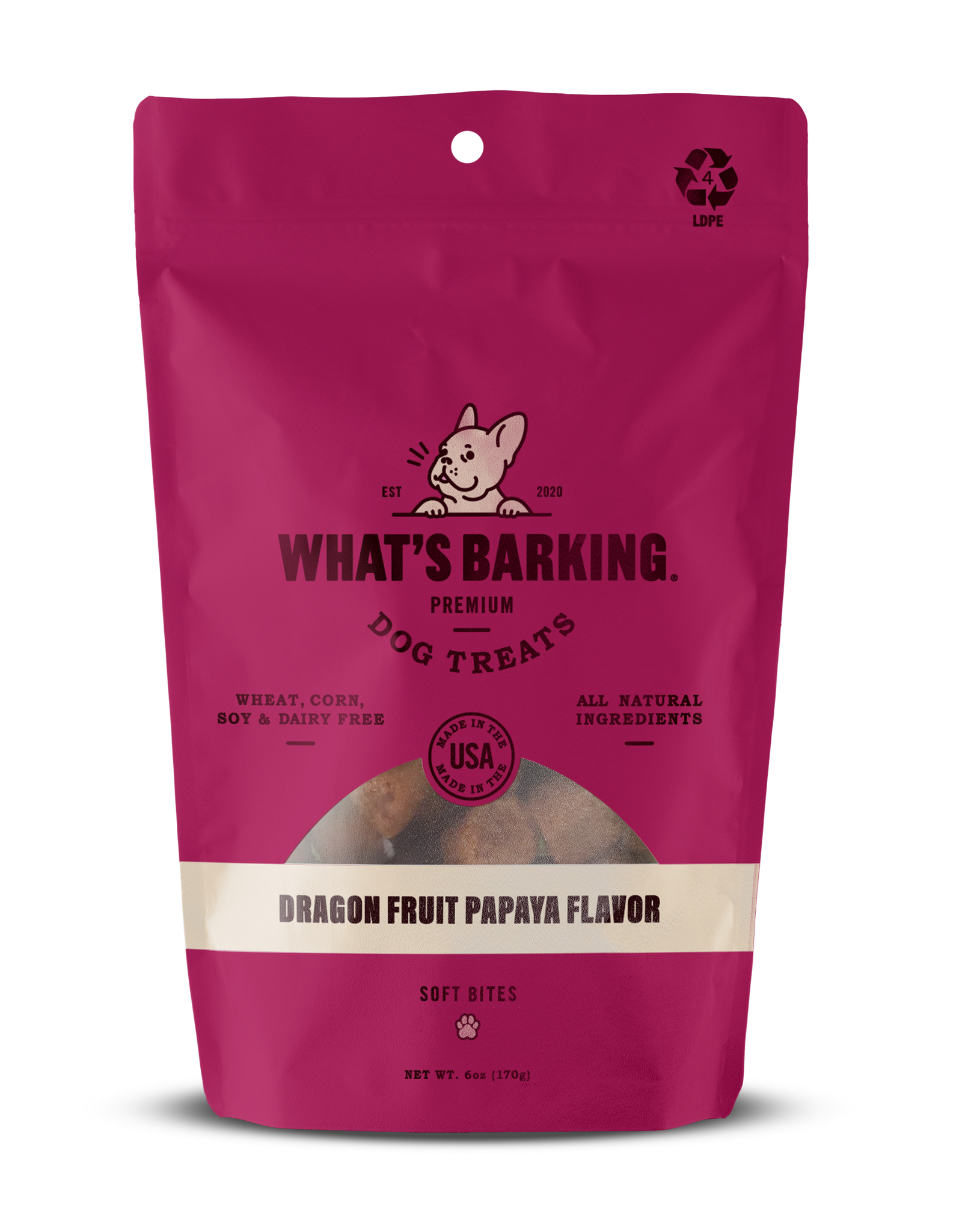 What's Barking Dragon Fruit Papaya Dog Treats