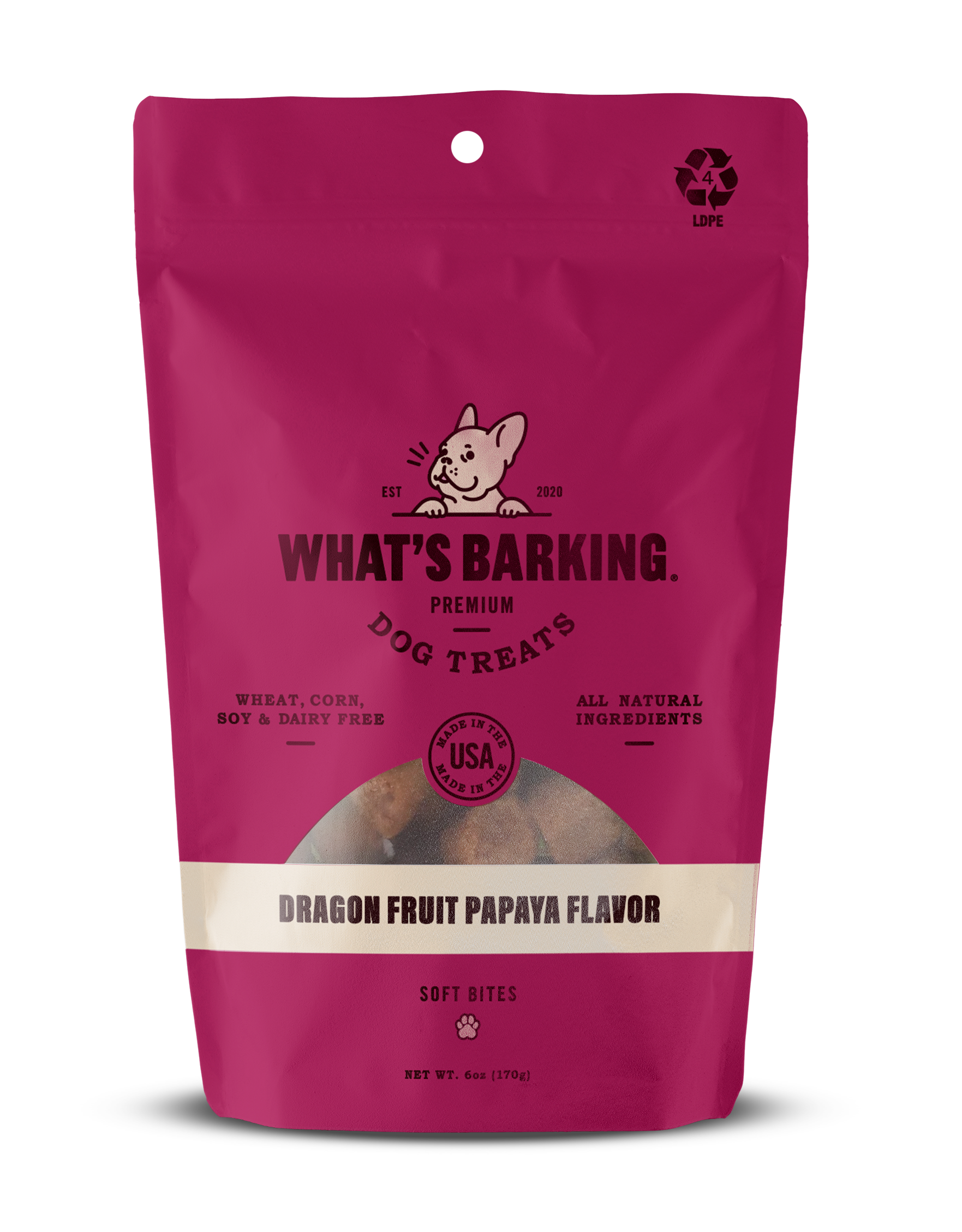 What's Barking Dragon Fruit Papaya Dog Treats