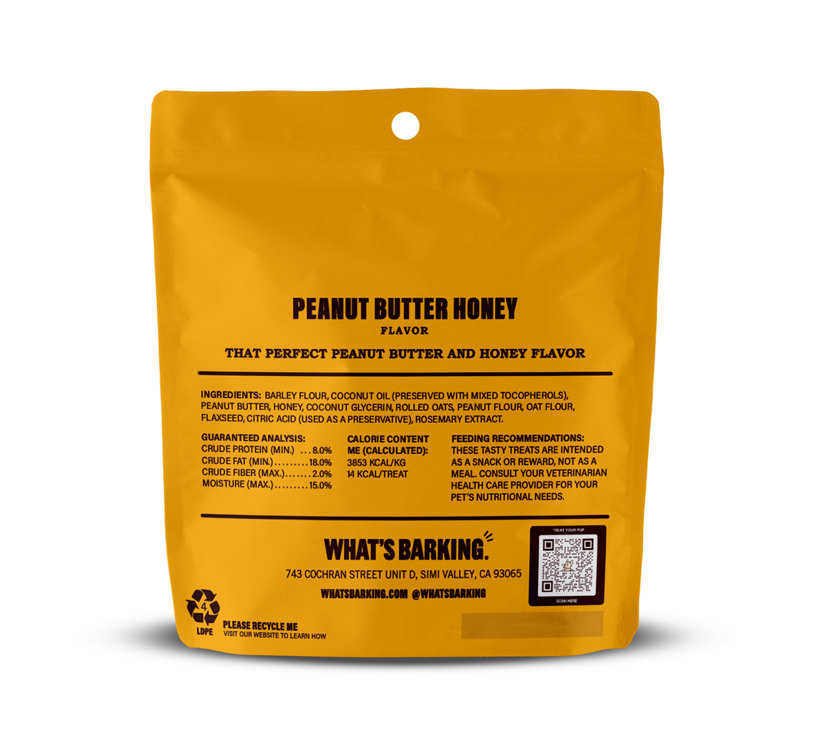 What&#39;s Barking Peanut Butter Honey Dog Treats