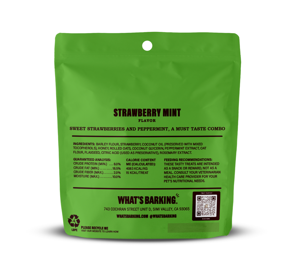 What&#39;s Barking Strawberry Mint Dog Treats