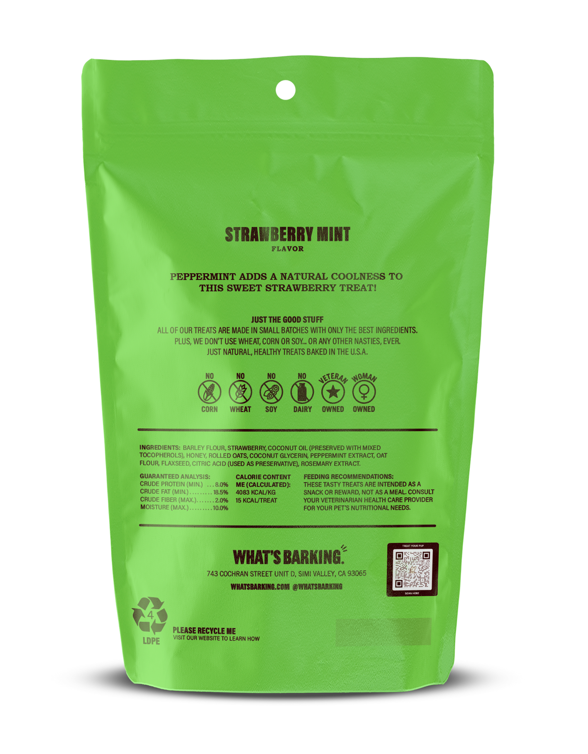 What&#39;s Barking Strawberry Mint Dog Treats