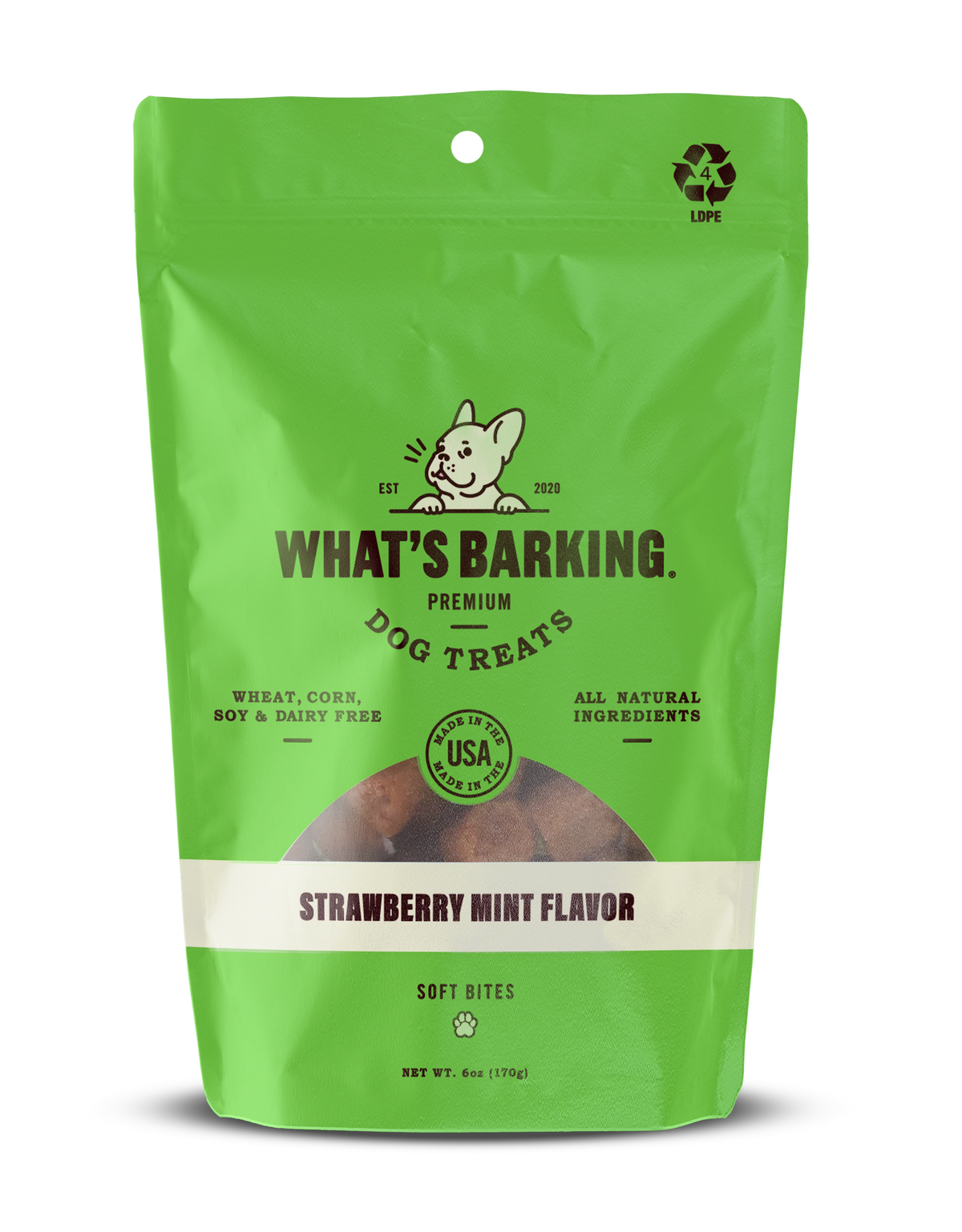 What&#39;s Barking Strawberry Mint Dog Treats